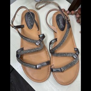 LaShoe Studded Sandals
